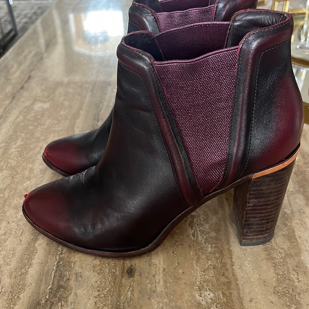 Ted Baker Burgundy Heeled Ankle Boot